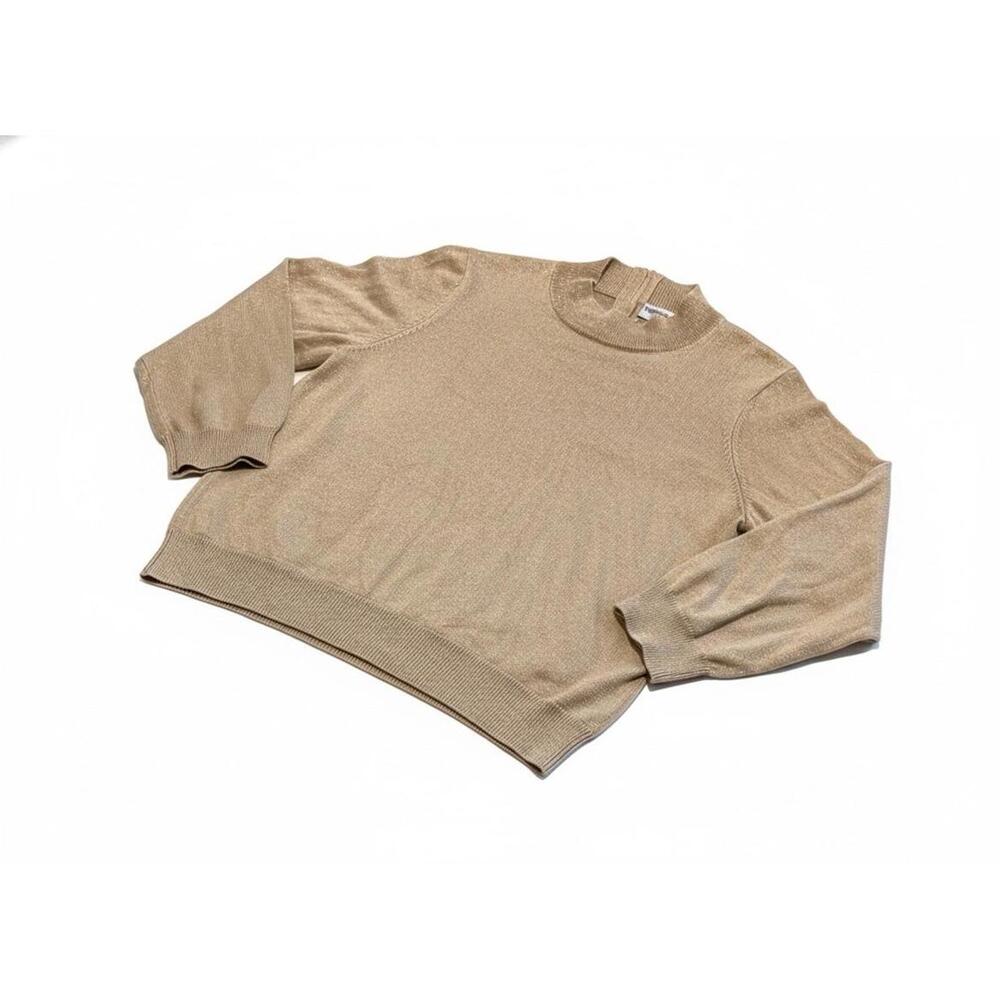 Draper's & Damon's Women's Gold Mock Turtleneck Sweater Petite XL